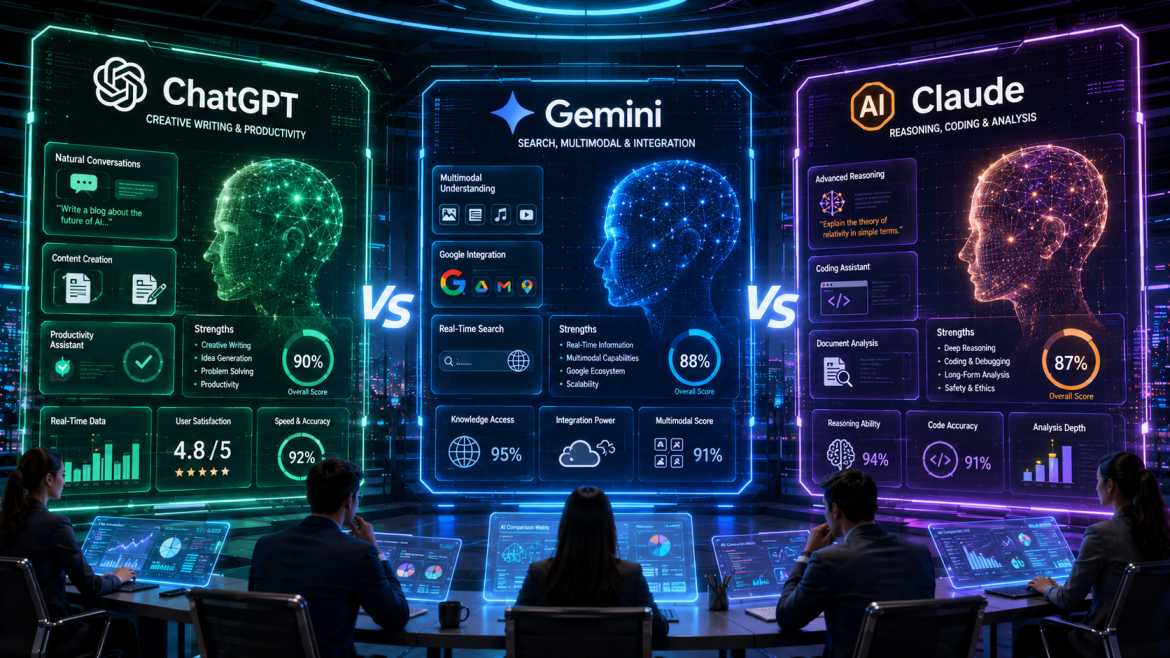ChatGPT vs Gemini vs Claude: Which AI is Best?